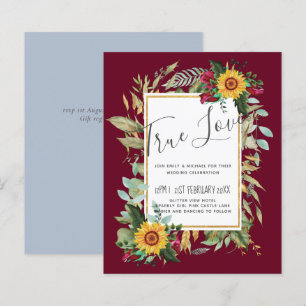 Papier Pays Tournesols Rustiques Bourgogne Mariage Rose