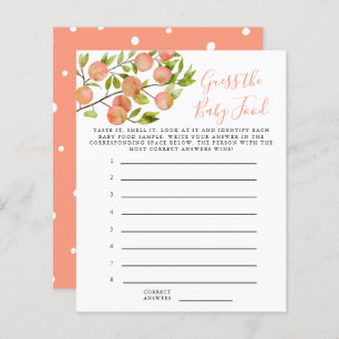 Papier Peach Devinez Le Jeu De Douche Alimentaire Bébé