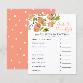 Papier Peach Devinez Le Prix Bon Baby shower Jeu