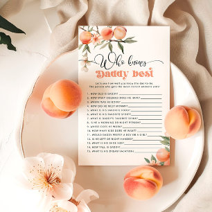 Papier Peach Qui connaît papa meilleur baby shower jeu