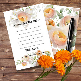 Papier Peach Tulip Blooms Souhaits Pour Le Baby shower