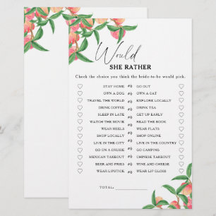 Papier Peaches - Jeu de baby shower pour les futures mari