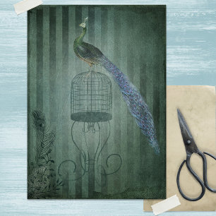 Papier Peacock Art déco vintage