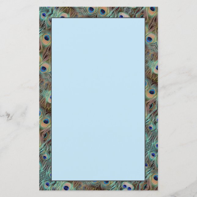Papier Peacock Bleu Conception (Devant)