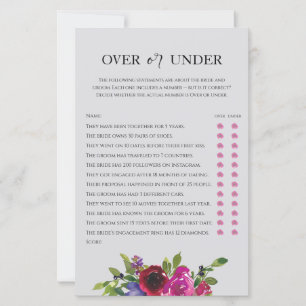 Papier Pearl Grey Floral Aquarelle Jeu Plus ou Moins
