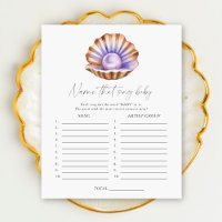 Pearl shell - Nommez ce jeu de baby shower de chan