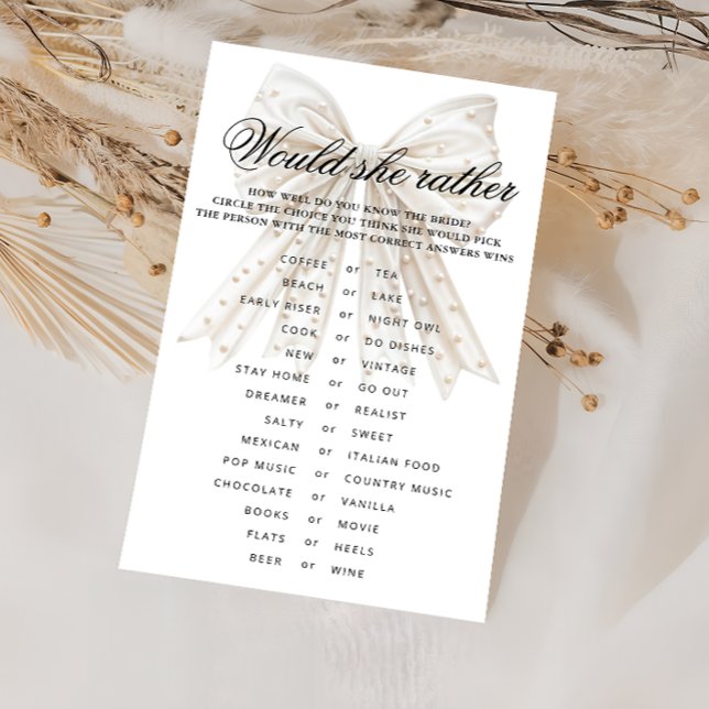 Papier Pearls Bow aimerait-elle Plaire jeu de douche (Créateur téléchargé)