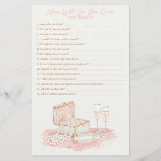 Papier Pearls & Prosecco How Well Do You Know Her Game