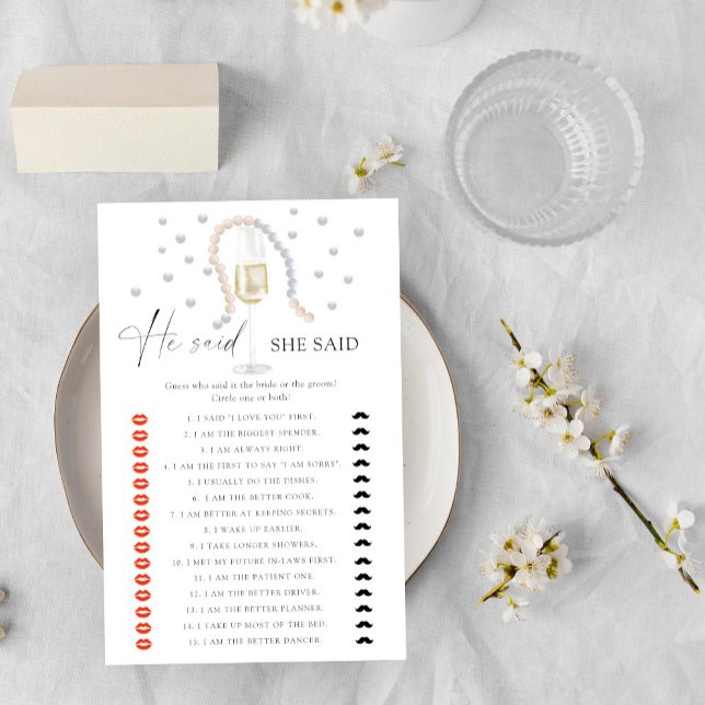 Papier Pearls & Prosecco - Il a dit qu'elle a dit douches (Créateur téléchargé)