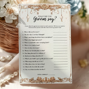 Papier Pearls Prosecco Qu'est-ce que Groom a dit Jeu