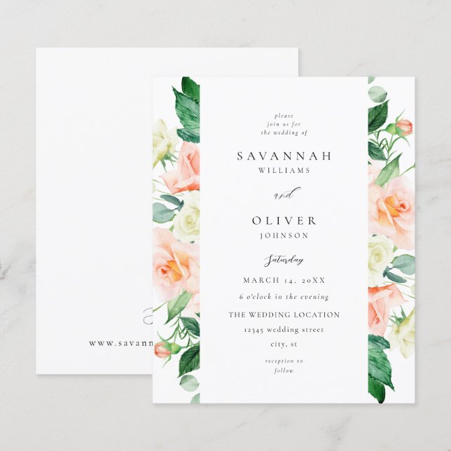 Papier Pêche budgétaire et Mariage floral blanc V3 (Devant / Derrière)
