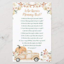 Papier Pêcher Citrouille Rustic Truck Qui Connaît Maman M