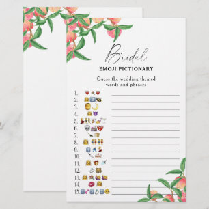 Papier Pêches - jeu de pictionary d'emoji pour enterremen