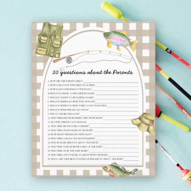 Papier pêcheur - jeux - 20 questions sur les parents (Créateur téléchargé)