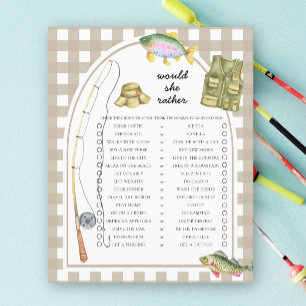 Papier Pêcheur Voudrait-Elle Plutôt Baby shower Jeu