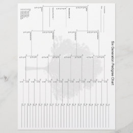 Papier Pedigree de six générations