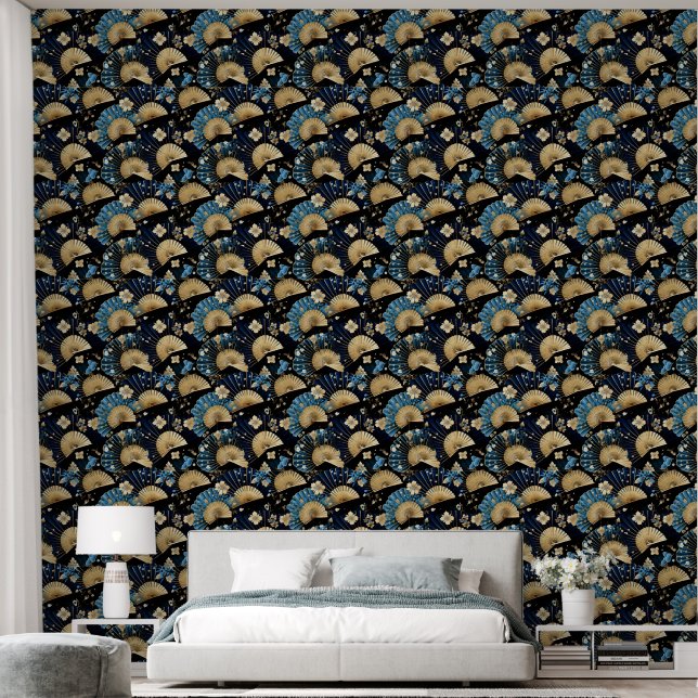 PAPIER PEINT 日本の扇子 (Chambre à coucher)