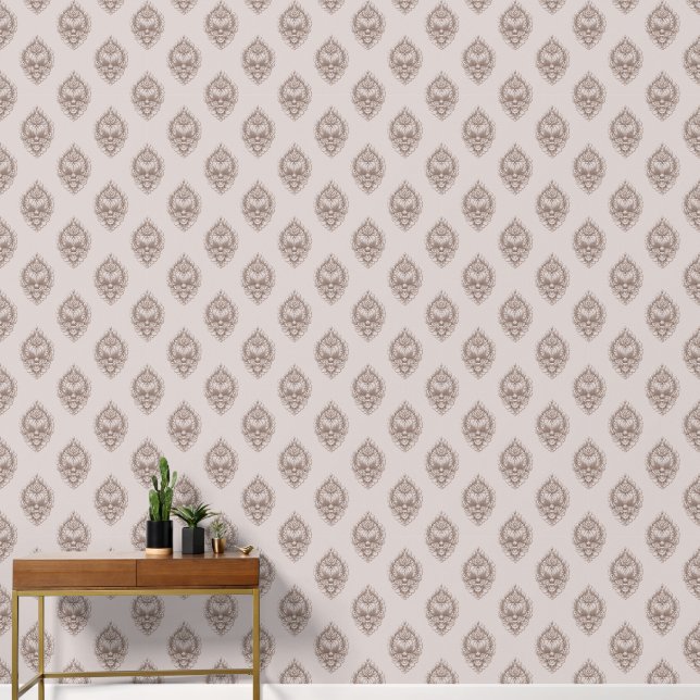 Papier Peint 2' x 12' Damask Vinyle texturé sans motif (Couloir)