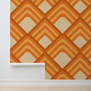 Papier Peint 70 orange géométrique