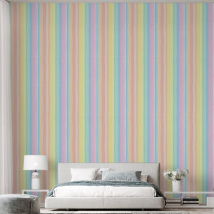 papier peint à bandes pastel doux, apaisant visuel