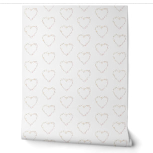 Papier peint à coeur floral délicat