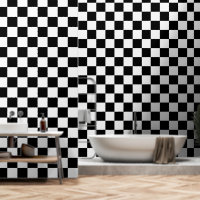 à damiers carré noir et blanc