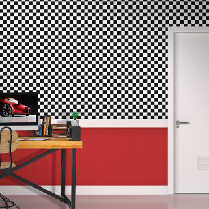 Papier Peint à damiers Noir Choisissez votre couleur Arrière - 