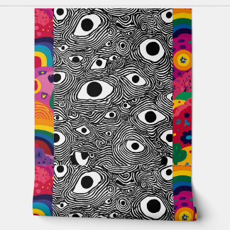 Papier peint à motif œil psychédélique - Optique t