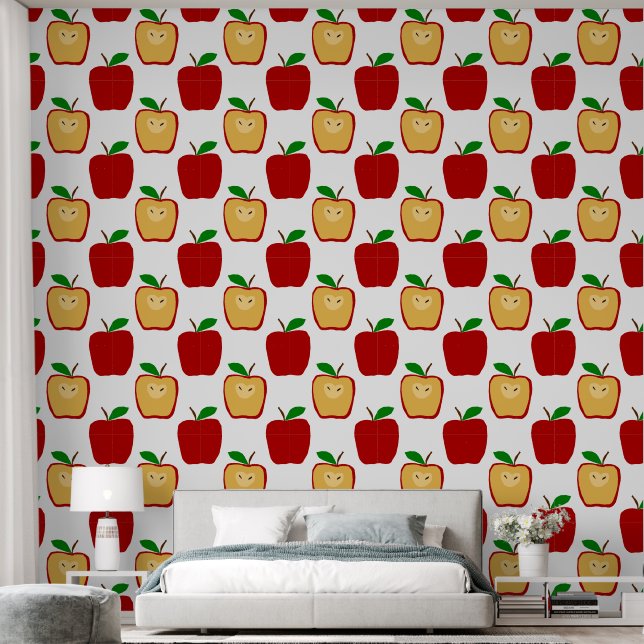 Papier Peint À petits pois Apple (Chambre à coucher)