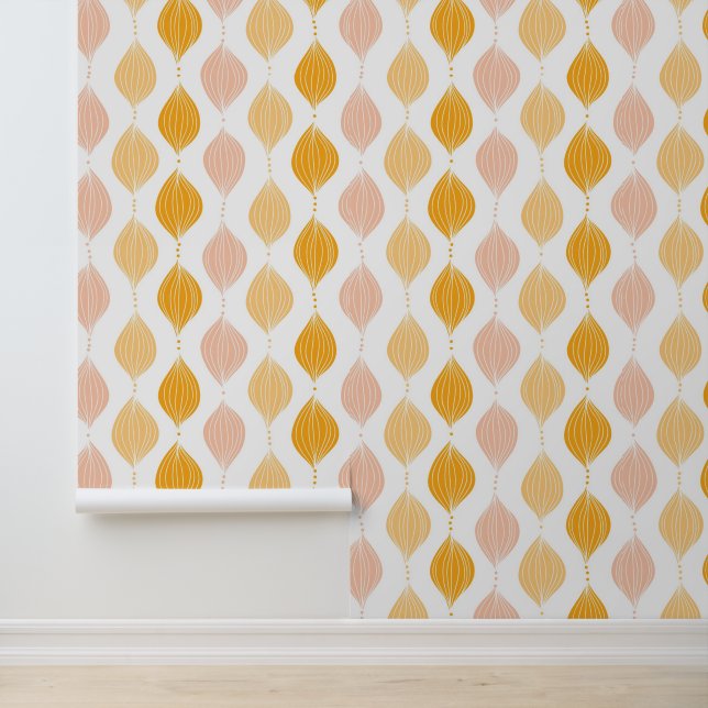 Papier Peint Abstract golden ogee pattern (Application)