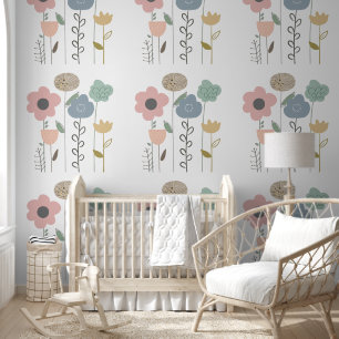 Papier peint Abstrait floral Boho