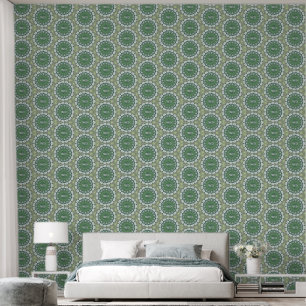 Papier Peint Abstrait floral personnalisé Élégant vert printemp