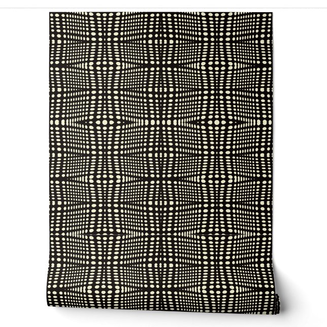 Papier Peint Abstrait Moderne Op Art Cool Fun Retro Trippy (Déroulement)
