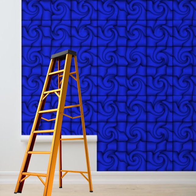 Papier peint adhésif motif graphique bleu (Créateur téléchargé)