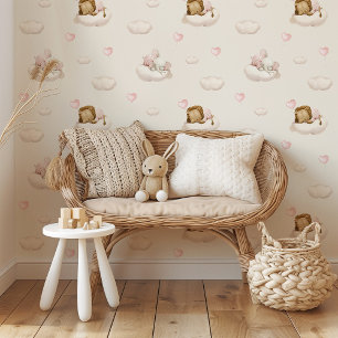 Papier Peint Adorable Sleepy Animaux Dreamy Nursery Motif