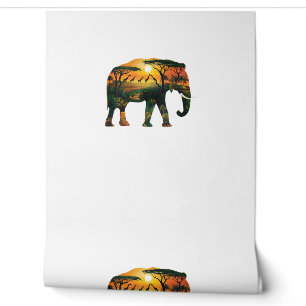 Papier Peint African Elephant Sunset Safari Nature Lots