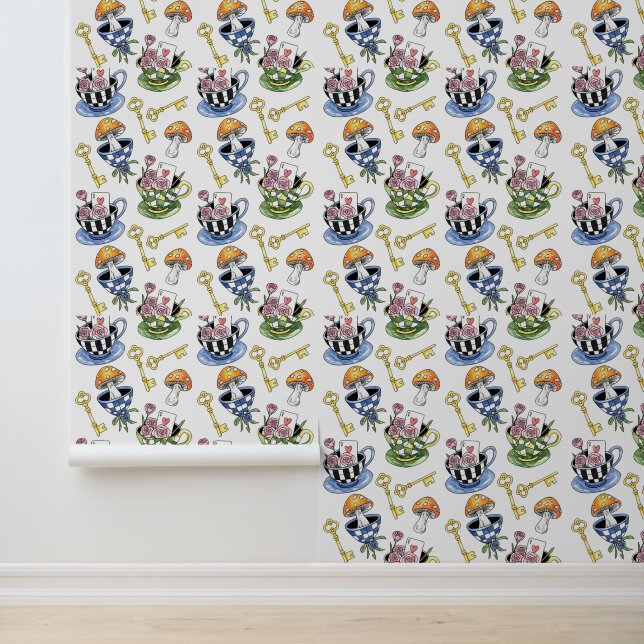 Papier Peint Alice au pays des merveilles Motif (Application)