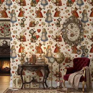 Papier Peint Alice au Pays des Merveilles Vintage
