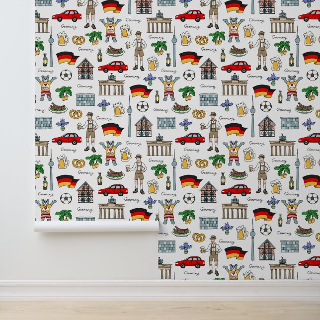 Papier Peint Allemagne | Motif de symboles (Application)
