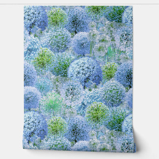 Papier Peint Alliums bleus