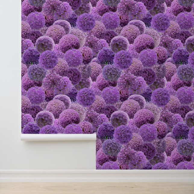 Papier Peint Alliums Violets (Application)