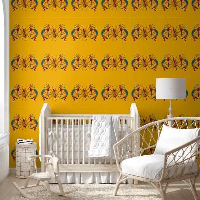 Papier Peint Amérindiens Kokopellis flûtes pour le soleil 1 (Enfants)