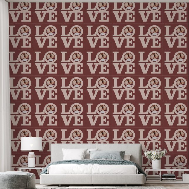Papier Peint AMOUR avec votre photo (Chambre à coucher)
