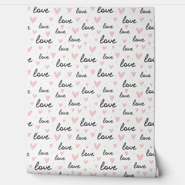 Papier Peint Amour et Coeurs (Déroulement)
