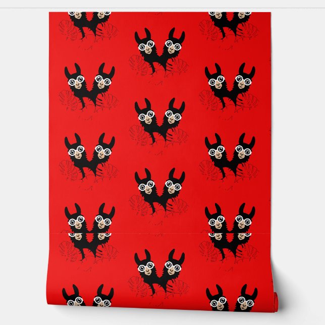 Papier Peint Amusante Décor Llama (Déroulement)