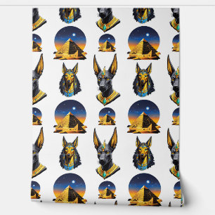 Papier Peint Ancienne Egypte Pyramide Anubis Motif Design