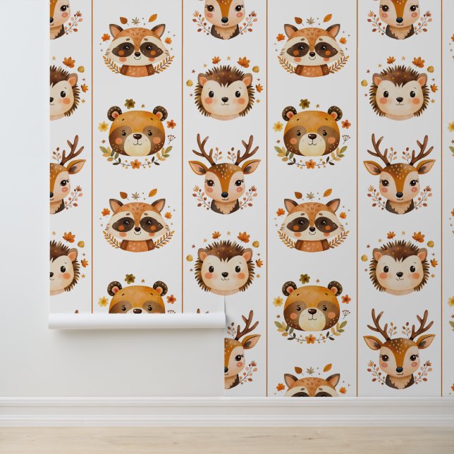 Papier Peint Animaux boisés d'automne (Application)