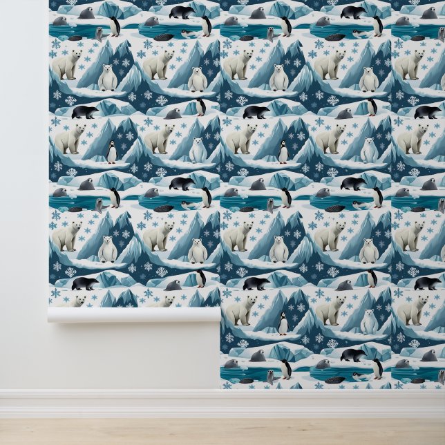 Papier Peint Animaux de l'Arctique Wonderland Peel and Stick (Application)
