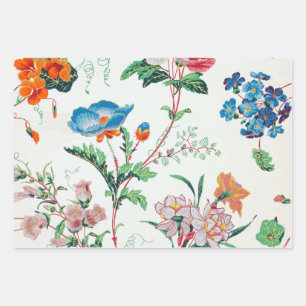 Papier peint antique floral France 1830