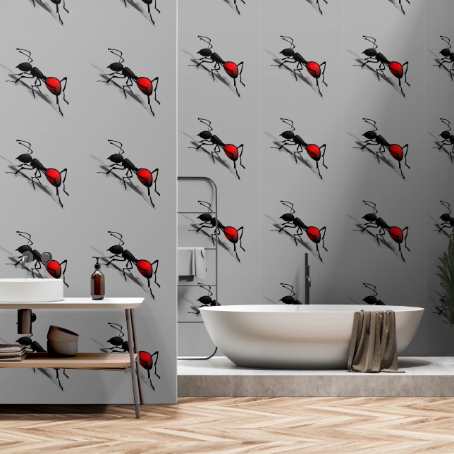 Papier Peint Ants Couleur personnalisée drôle (Salle de bain)